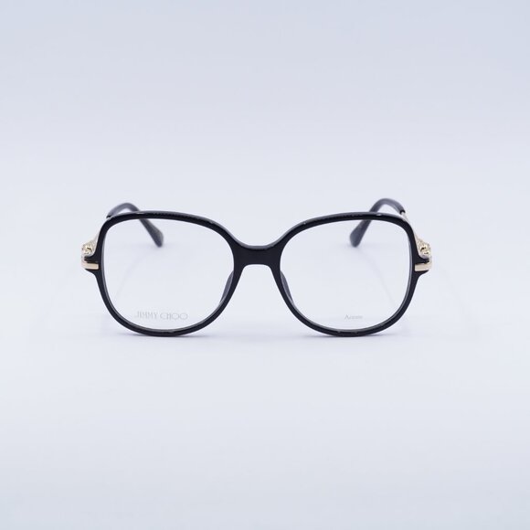 Jimmy Choo JC356 0807 00 Eyeglasses Black/Gold 54mm Square Frame - Picture 4 of 10